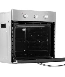Alternative view of Empava 24" Electric Single Wall Oven with Basic Broil/Bake Functions Mechanical Knobs Control in Stainless Steel, A01, Black