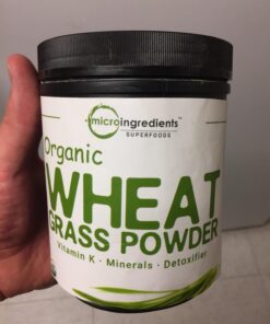 Micro Ingredients Sustainably US Grown, Organic Wheat Grass Powder (100% Whole-Leaf), 16 Ounce, Rich in Immune Vitamins, Fibers and Minerals, Support Digestion Function, Vegan Friendly 16 Ounce (Pack of 1) 27 717rqKlXxQL
