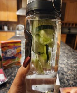Brimma Fruit Infuser Water Bottle - 32 oz Large, Leakproof Plastic Fruit Infusion Water Bottle for Gym, Camping, and Travel 51 717sYhSh9SL