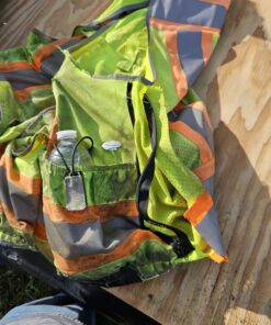 Radians SV55 Class 2 Heavy Woven Two Tone Engineer Vest with Padded Neck to Support Extra Weight in Cargo Pockets X-Large Green 27 717t0mMsXmL
