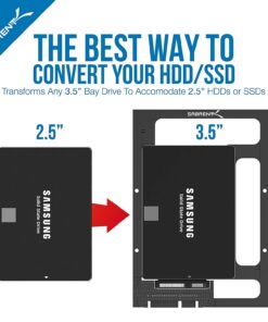SABRENT 2.5” SSD & SATA Hard Drive to Desktop 3.5” SATA Bay Converter Mounting Kit (BK-PCBS) 2.5" to 3.5" (X2) SERVER 36 717t4roDuvL 1