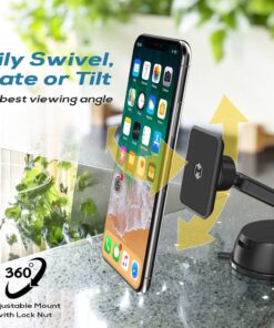 Mighty Mount Universal Car Mount for Smartphones - 360 Flexibility, Super Strong Hold, Easy Installation, Secure Hold Windshield Mount 15 717tXBj0WgL