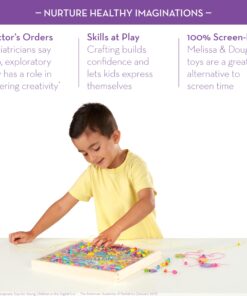 Melissa & Doug Created by Me! Bead Bouquet Deluxe Wooden Bead Set With 220+ Beads for Jewelry-Making, for 4+ years, Multicolor, 9½ 14 717tuKbBp L