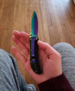 Wild Turkey Handmade Rainbow Frame with Black Overlay with Elk Cutout Knife Original version 46 717u6n2NrL