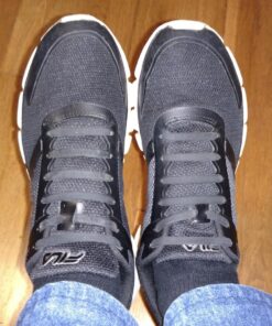 HOMAR No Tie Shoelaces for Kids and Adults Stretch Silicone Elastic No Tie Shoe Laces Adult Size Black 44 717uBkI4jJL