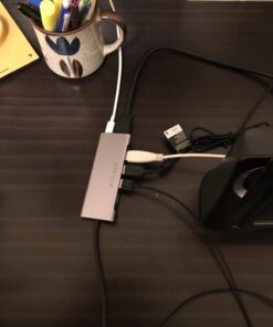 LENTION USB-C Multi-Port Hub with 4K HDMI Output, 100W PD, 4 USB 3.0 5Gbps Compatible 2023-2016 MacBook Pro, New Mac Air & Surface, Chromebook, iPhone 15, More, Stable Driver Adapter (C35, Space Gray) 35 717vV5KJbtL