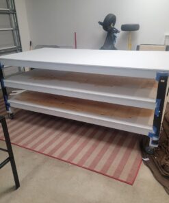 2x4basics 90164MI Custom Work Bench and Shelving Storage System, Black Work Bench with Shelf 84 717w0V4vjtL