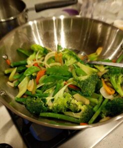 Cooks Standard Wok Multi-Ply Clad Stir Fry Pan, 13" with High Dome lid, Silver 55 717wL401Y4L