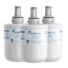 FilterLogic DA29-00003G Refrigerator Water Filter, Replacement for Samsung DA29-00003B, RSG257AARS, RFG237AARS, HAFCU1, RFG297AARS, RS22HDHPNSR, WSS-1, 3 Filters