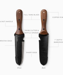 Barebones Hori Hori Classic Garden Knife - Heat-Tempered Stainless Steel Blade and Walnut Handle 24 717x1btkEPL