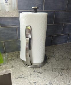 OXO Good Grips SimplyTear Paper Towel Holder - Stainless Steel (Silver & Black) 46 717x61JgfbL 2