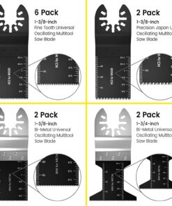 Alternative view of HOTBEST 68 Pcs Universal Wood/Metal Oscillating Multi Tool Saw Blades Accessories Contain Multitool Blades & Sanding Pad/Sheet for Multimaster Porter Cable Black&Decker Bosch Craftsman etc