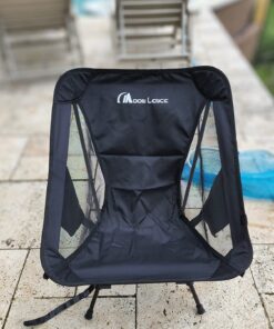 MOON LENCE Camping Chairs, Compact Backpacking Chair Small Folding Chair Lawn Chair with Side Pockets Portable Lightweight for Hiking & Beach & Fishing Black 53 717xPcabw3L