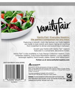 Vanity Fair Everyday Casual Paper Napkins and Napkin Holders, Classic White, 906 Piece Set 16 717xuMBxPSL