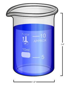 Karter Scientific, 3.3 Boro, Griffin Low Form, Glass Beaker Set - 6 Sizes - 10ml, 50ml, 100ml, 250ml, 500ml, 1000ml 26 717yqLp0EqL 1