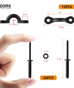 Booms Fishing MA1 Kayak Pad Eye Tri-Grip Rivet Kit, Black Pad Eye with Rivets, 12 sets 27 717zHBMGYGL