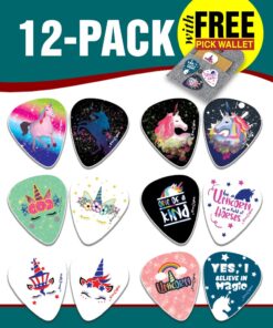 NewEights Acoustic Guitar Picks - Unicorn Plectrum Series 2 (12-Pack) - Stocking Stuffers for Girls - Birthday Party Favors Assorted Bulk Pack Thanksgiving Christmas Rewards Encouragement Gift Guitar Picks - Plectrum Series 2 (12-Pack) 9 717zyFzdw1L
