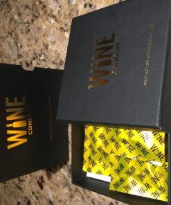 The Original Wine Condoms | Wine & Beverage Bottle Stopper | Air-Tight Grip | Prolong Beverage Freshness | FUNctional Novelty Gift | Food Grade 100% Rubber Latex | Tuxedo Black | Set of 6 33 718 7d3XZL