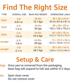 Amazon Basics Memory Foam Filled Bean Bag Lounger with Microfiber Cover, 6 ft, Grey, Solid 25 718 Aw47HVL