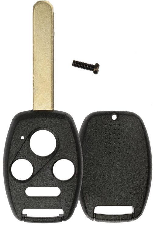 KeylessOption Just the Case Keyless Entry Remote Head Key Combo Fob Shell Black