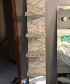 VViViD XPO White Grey Marble Gloss Vinyl Wrap Film 15.9" x 6.5ft Roll (2 sheets) 2 45 718 qDaK8uL