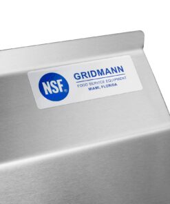 GRIDMANN 30" Wide Stainless Steel Kitchen Prep & Utility Sink, 1 Compartment NSF Commercial Sink with 24" x 24" Bowl for Restaurant, Laundry, Garage 31 718 wKtS7L 3