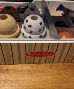 Melissa & Doug Wooden Scoop and Serve Ice Cream Counter (28 pcs) - Play Food and Accessories - Pretend Food Toys, Ice Cream Shop Toys For Kids Ages 3+ Scoop & Serve Ice Cream Counter 44 7180Ka3I6L