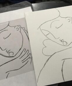 MyArtscape Graphite Transfer Paper - 9" x 13" - 25 Sheets - Waxed Carbon Paper for Tracing (Black) 36 7180NHEewzL