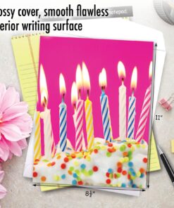The Best Card Company - 1 Large Birthday Card with Envelope (8.5 x 11 Inch) - Fun Celebration Card for Birthdays - Birthday Candles J6555ABDG 12 7180OW5uEOL