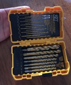 DEWALT Titanium Nitride Coated Drill Bit Set, Pilot Point, 21-Piece (DW1361) 21-Piece Drill Bit Set 44 7181DoOnTmL