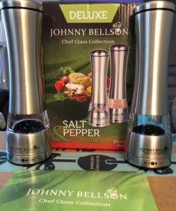 Premium Stainless Steel Salt and Pepper Grinder Set - Pepper Mill and Salt Mill, Spice Grinder with Adjustable Coarseness, Ceramic Rotor, Tall Salt and Pepper Shaker, Brushed Stainless - Free eBook 31 7181LXSjSFL