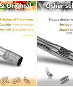 Hisencn 65032 Burner Tube Set for Weber Q300, Q320, Q3000, Q3200 Gas Grills, 304 Stainless Steel Grill Burner kit Replacement for Weber Q Series 60036, 80385, 13122, 404341, 57060001, 586002 23.5 in 11 7182jemUQQL