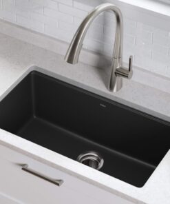 Kraus KGU-413B Undermount Single Bowl Granite Kitchen Sink, 31 Inch, Black 36 7183C8wQxGL