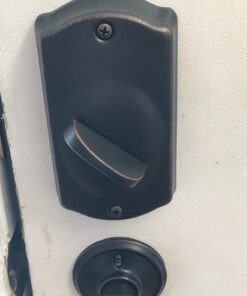 Schlage BE365 V CAM 716 Camelot Keypad Deadbolt, Electronic Keyless Entry Lock, Aged Bronze 41 71848smftNL