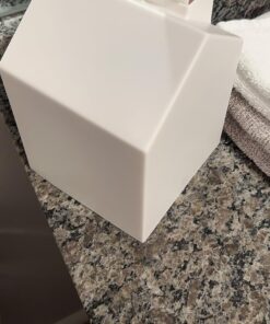 Umbra Casa Tissue Box Cover - Adorable House Shaped Square Tissue Box Holder for Bathroom, Bedroom or Office, White 46 7185BStMENL