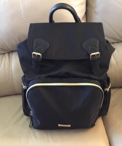 Baby Diaper Bag Backpack with Stroller Hooks, Pipi bear Multi-function Stylish Travel Diaper Back Pack for Mom and Dad, Baby Changing Bag, Maternity Nappy Bag for Boys and Girls, Large Capacity, Black 67 7185v9aknJL