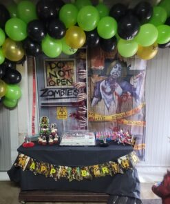 Beistle Zombie Lab Door Cover, 5’ x 30” – Plastic for Indoor & Outdoor Use – Easily Display – Halloween Decorations, Horror Front Door Cover, Scary Haunted Decor Zombies Lab 17 71863p1bZxL