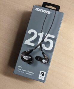 Shure SE215 PRO Wired Earbuds - Professional Sound Isolating Earphones, Clear Sound & Deep Bass, Single Dynamic MicroDriver, Secure Fit In Ear Monitor, plus Carrying Case & Fit Kit - Black (SE215-K) 3.5mm Cable 35 7186AT6IR8L