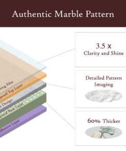 Very Berry Sticker Brown Marble Laminate Countertop Vinyl (24" x 78", Brown) Peel and Stick Waterproof 24" x 78" 10 7186NyKQOgL