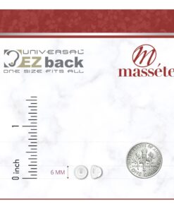 Alternative view of Universal EZback Earring Backs Soft Clear Silicone and Sterling Silver Small 1 Pair Small - 1 Pair