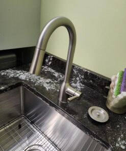 Moen Adler 87233SRS Spot Resist Stainless Zinc Pull Down Kitchen Faucet with Power Clean, Button, and Retractable Wand, ADA Compliant, Classic Style, Fashion-forward, Built to Last Standard 28 7187QL jIEL