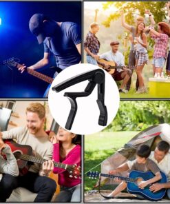 Guitar Capo for Acoustic Electric Guitar and Ukulele Aluminium alloy Capo Black Cpao 14 7187qNTMKaS