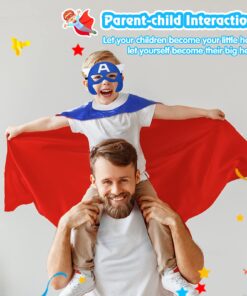 Roko Toys for 3-10 Year Old Boys, Superhero Capes for Kids 3-10 Year Old Boy Gifts Boys Cartoon Dress up Costumes Party Supplies Easter Gifts Present Chistmas Stocking Stuffers 26 7188H p65vS