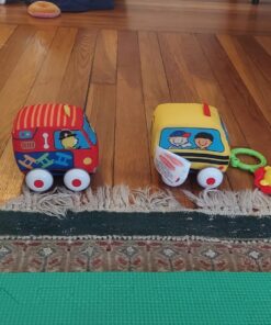 Melissa & Doug K's Kids Pull-Back Vehicle Set - Soft Baby Toy Set With 4 Cars and Trucks and Carrying Case - Pull Back Cars, Toys For Babies And Toddlers 26 7189QaxbTuL