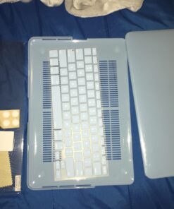 MOSISO Case Only Compatible with MacBook Pro Retina 13 inch (Models: A1502 & A1425) (Older Version Release 2015 - end 2012), Plastic Hard Shell Case & Keyboard Cover & Screen Protector, Airy Blue 64 7189S7pbc L