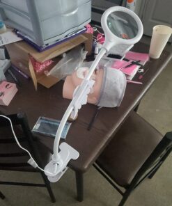 Brightech LightView Flex Magnifying Desk Lamp, 1.75X Light Magnifier, Adjustable Magnifying Glass with Light for Crafts, Reading, Close Work White 37 7189T zA4LL