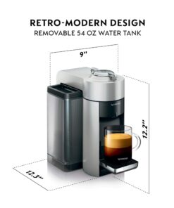 Alternative view of Nespresso Vertuo Coffee and Espresso Machine by De'Longhi, 1597 milliliters, Silver Machine Only