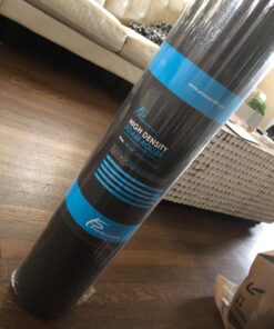 ProsourceFit High Density Foam Rollers 12 - inches long, Firm Full Body Athletic Massage Tool for Back Stretching, Yoga, Pilates, Post Workout Muscle Recuperation, Black 36"H x 6"D 49 718AL2889DL