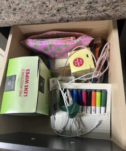 STORi 5-Compartment Clear Plastic Organizer | Rectangular Divided Makeup and Vanity Storage Bin and Office Desk Caddy | Scalloped Wall Design | Made in USA 43 718ATydqQdL