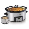 Crock-Pot 6-Quart Countdown Programmable Oval Slow Cooker with Dipper, Stainless Steel, SCCPVC605-S 6 Quart 37 718AfZtfiEL
